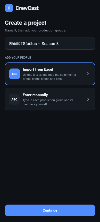 Create a project